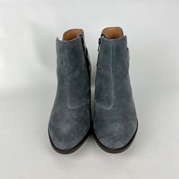 Vionic Naomi Womens Suede Snake Print Water Resistant Ankle Boots Gray size 6.5 - Picture 2 of 16